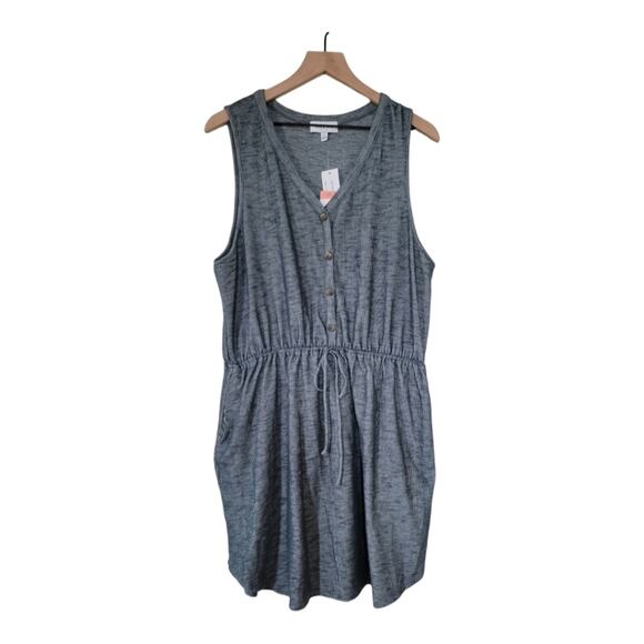 NWT Gilli Plus Size Sleeveless Button Down Mini Dress Size 2X Green-Blue - Picture 4 of 11